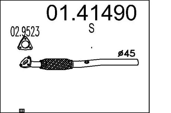 Abgasrohr MTS 01.41490 Bild Abgasrohr MTS 01.41490