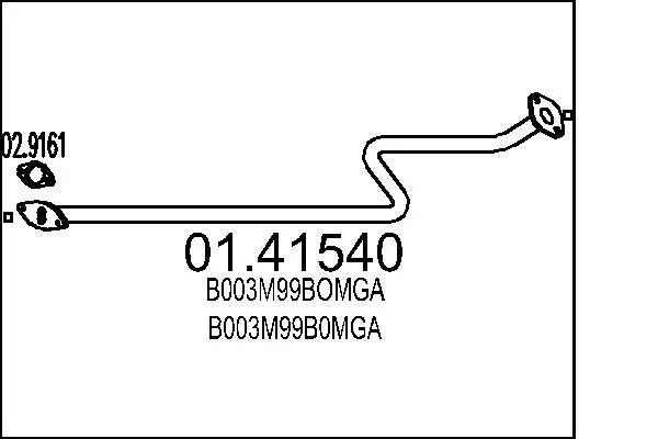Abgasrohr vorne MTS 01.41540