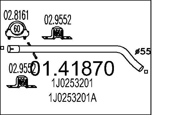 Abgasrohr MTS 01.41870