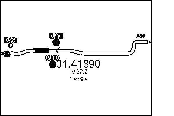Abgasrohr vorne MTS 01.41890
