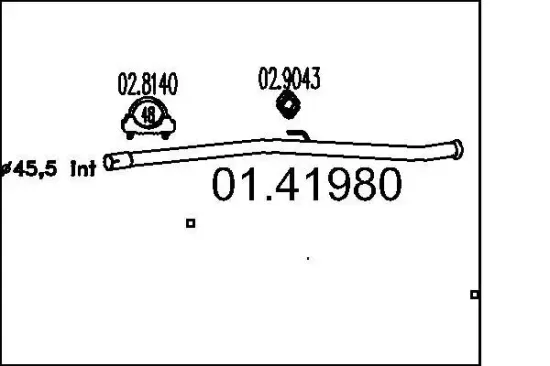 Abgasrohr MTS 01.41980 Bild Abgasrohr MTS 01.41980