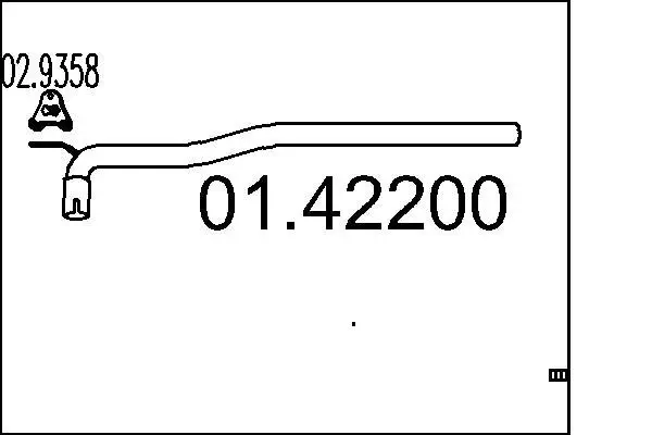 Abgasrohr hinten MTS 01.42200