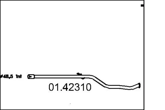 Abgasrohr MTS 01.42310 Bild Abgasrohr MTS 01.42310