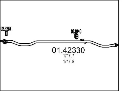 Abgasrohr MTS 01.42330 Bild Abgasrohr MTS 01.42330