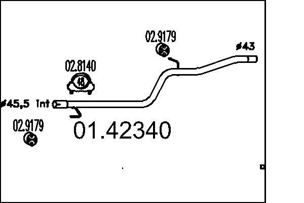 Abgasrohr MTS 01.42340