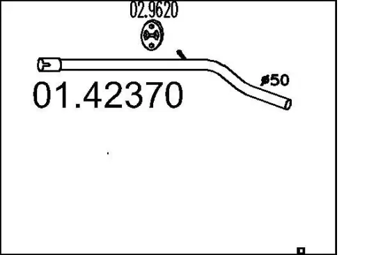 Abgasrohr MTS 01.42370 Bild Abgasrohr MTS 01.42370