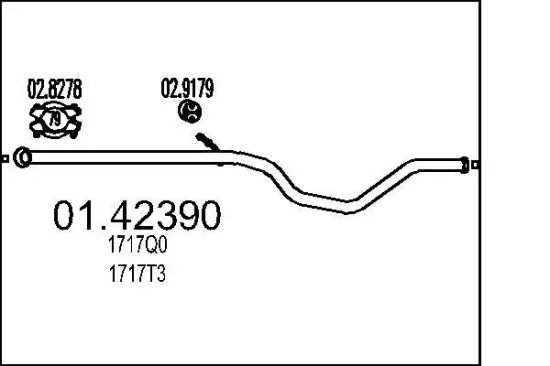 Abgasrohr MTS 01.42390 Bild Abgasrohr MTS 01.42390