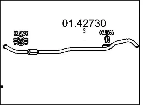 Abgasrohr MTS 01.42730 Bild Abgasrohr MTS 01.42730