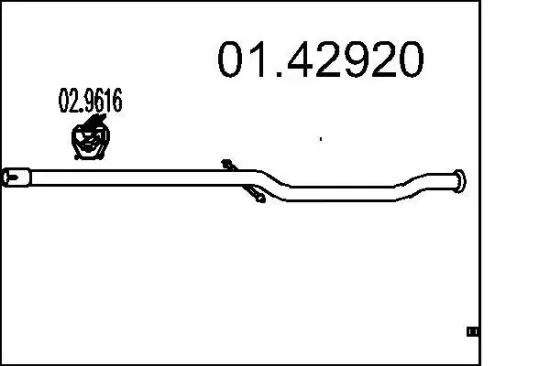 Abgasrohr MTS 01.42920 Bild Abgasrohr MTS 01.42920