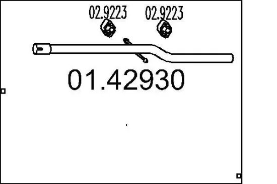 Abgasrohr MTS 01.42930 Bild Abgasrohr MTS 01.42930