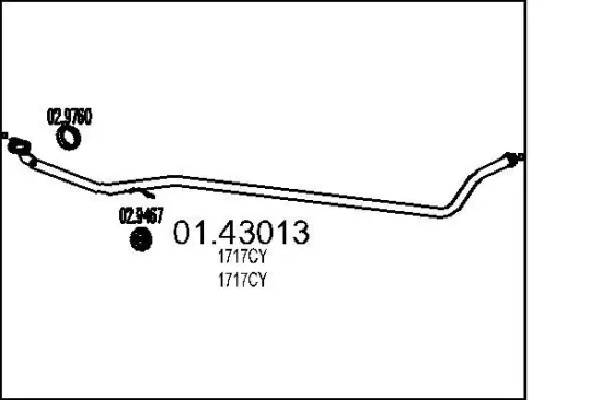 Abgasrohr MTS 01.43013 Bild Abgasrohr MTS 01.43013