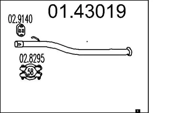 Abgasrohr MTS 01.43019 Bild Abgasrohr MTS 01.43019