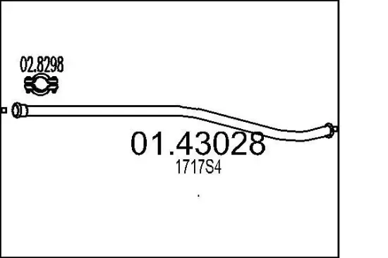 Abgasrohr MTS 01.43028 Bild Abgasrohr MTS 01.43028