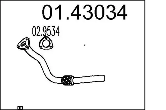 Abgasrohr MTS 01.43034 Bild Abgasrohr MTS 01.43034