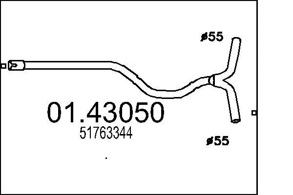 Abgasrohr vorne MTS 01.43050
