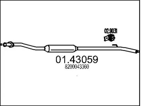 Abgasrohr MTS 01.43059 Bild Abgasrohr MTS 01.43059