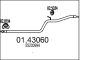 Abgasrohr vorne MTS 01.43060