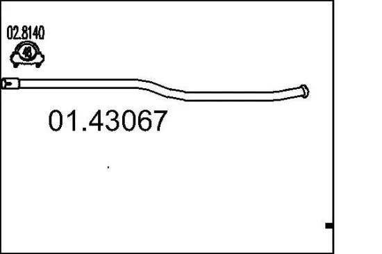 Abgasrohr MTS 01.43067 Bild Abgasrohr MTS 01.43067