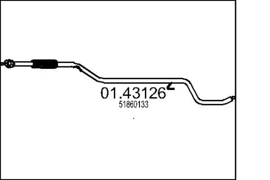 Abgasrohr vorne MTS 01.43126 Bild Abgasrohr vorne MTS 01.43126