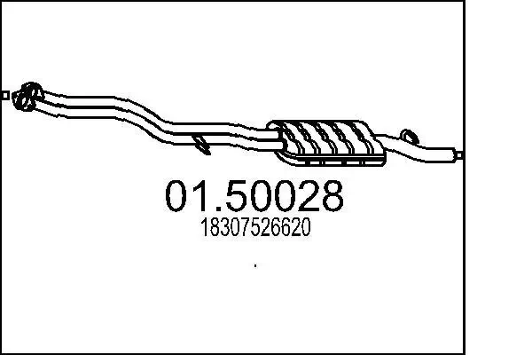 Mittelschalldämpfer MTS 01.50028