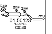 Mittelschalldämpfer MTS 01.50123