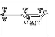 Mittelschalldämpfer MTS 01.50141