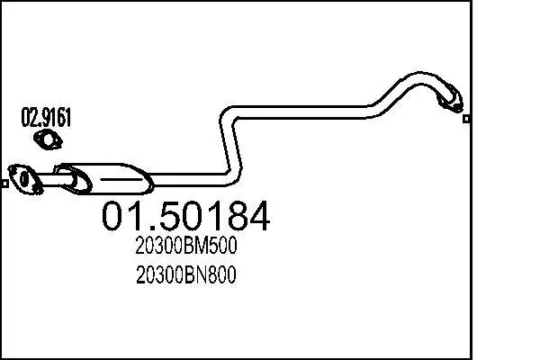 Mittelschalldämpfer MTS 01.50184