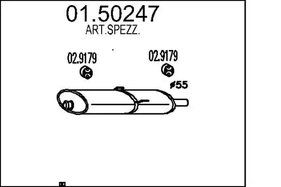 Mittelschalldämpfer MTS 01.50247 Bild Mittelschalldämpfer MTS 01.50247