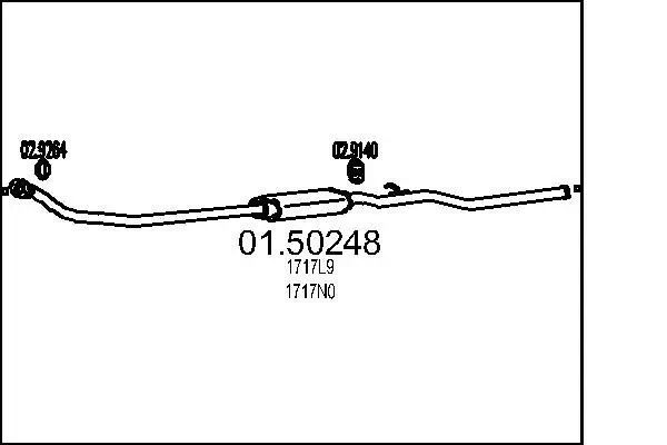 Mittelschalldämpfer MTS 01.50248