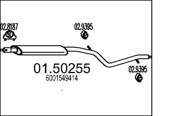 Mittelschalldämpfer MTS 01.50255