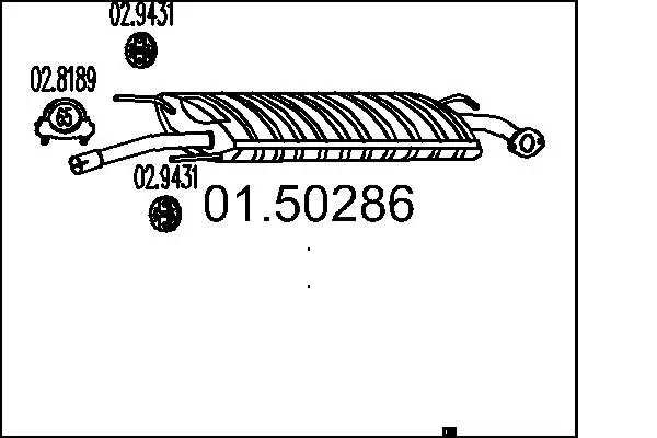 Mittelschalldämpfer MTS 01.50286