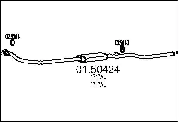 Mittelschalldämpfer MTS 01.50424