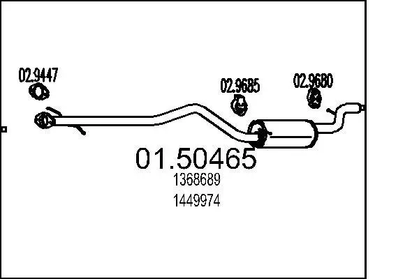 Mittelschalldämpfer MTS 01.50465