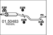 Mittelschalldämpfer MTS 01.50483