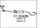 Mittelschalldämpfer MTS 01.50499