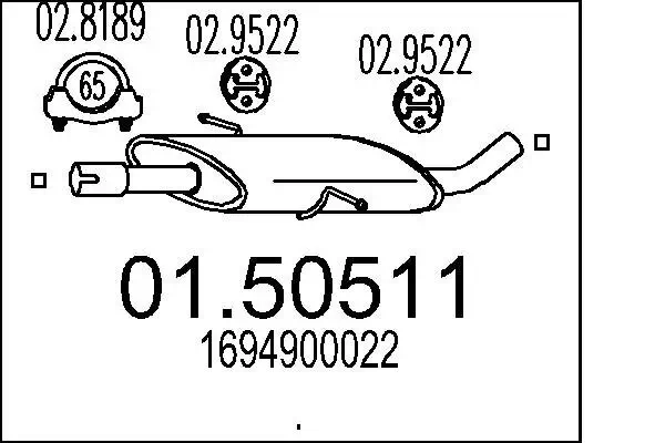 Mittelschalldämpfer MTS 01.50511
