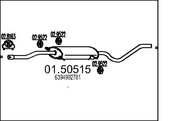 Mittelschalldämpfer MTS 01.50515