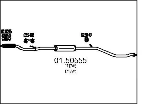 Mittelschalldämpfer MTS 01.50555 Bild Mittelschalldämpfer MTS 01.50555