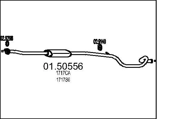Mittelschalldämpfer MTS 01.50556
