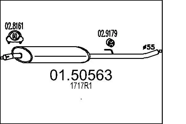 Mittelschalldämpfer MTS 01.50563