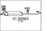 Mittelschalldämpfer MTS 01.50563