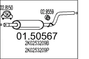 Mittelschalldämpfer MTS 01.50567