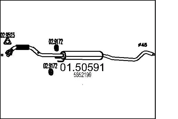 Mittelschalldämpfer MTS 01.50591