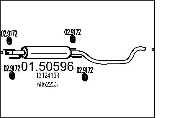 Mittelschalldämpfer MTS 01.50596