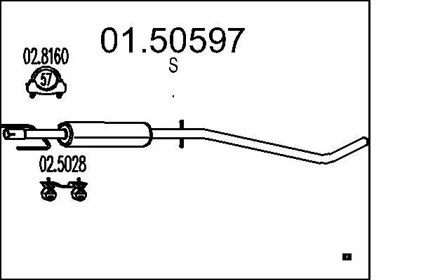 Mittelschalldämpfer MTS 01.50597