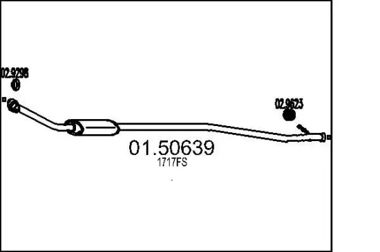Mittelschalldämpfer MTS 01.50639 Bild Mittelschalldämpfer MTS 01.50639