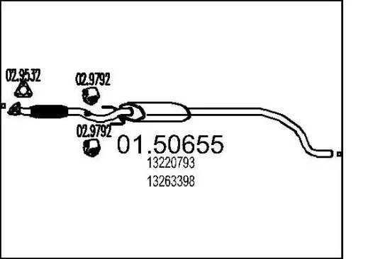 Mittelschalldämpfer MTS 01.50655 Bild Mittelschalldämpfer MTS 01.50655
