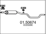 Mittelschalldämpfer MTS 01.50674