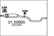 Mittelschalldämpfer MTS 01.50685