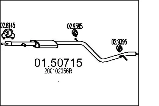 Mittelschalldämpfer MTS 01.50715 Bild Mittelschalldämpfer MTS 01.50715